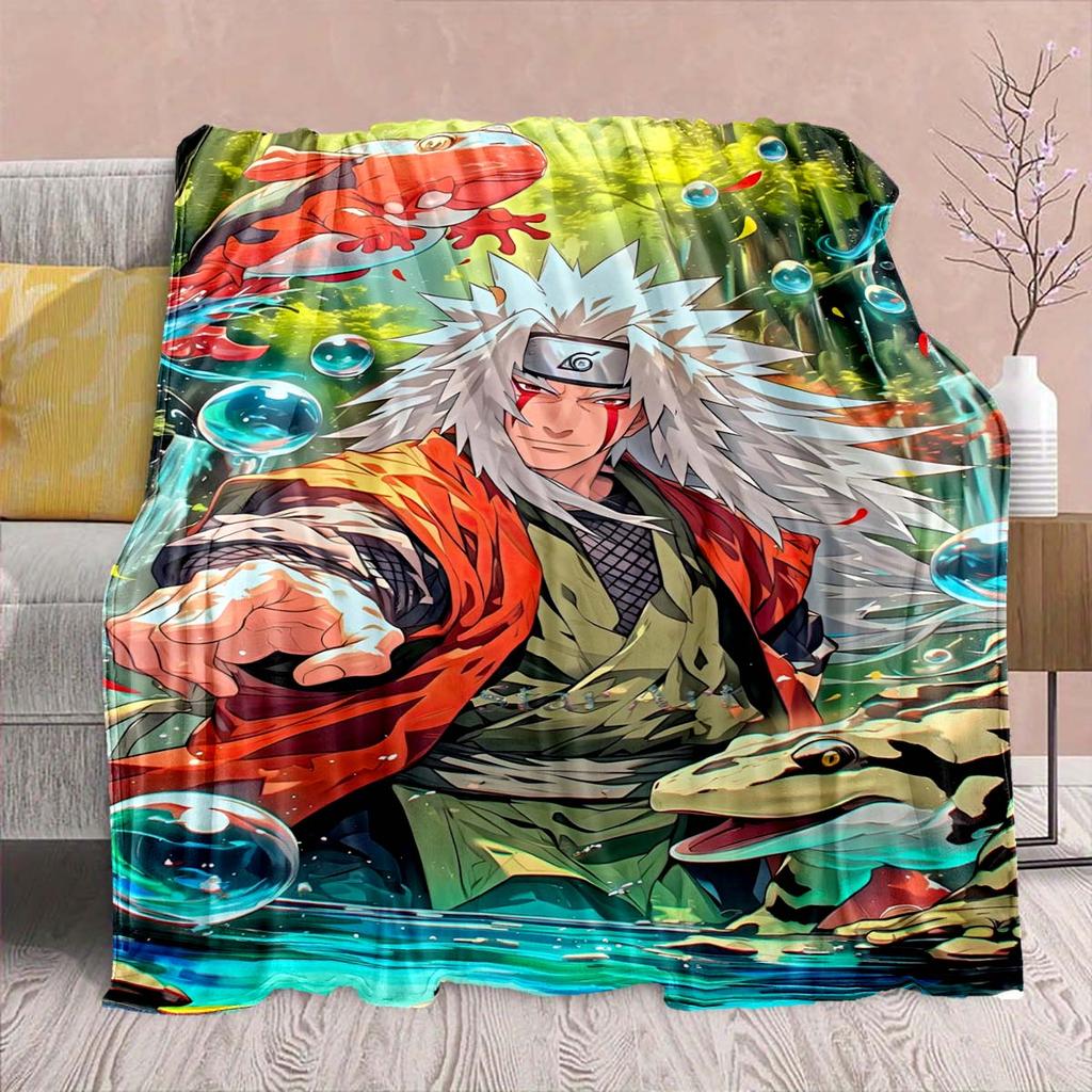 Naruto Anime Flannel Blanket - Soft Warm Perfect for Sofa, Bedding Camping Travel Office Home Decor -QJY