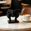 Solide Textur Skulptur 3D Gedrucktes Abstraktes Gesicht & Hand Reading Skulptur, Moderne Minimalistische Kunstfigurine, Exquisites Tischplatten Kleines Schreibtischornament,