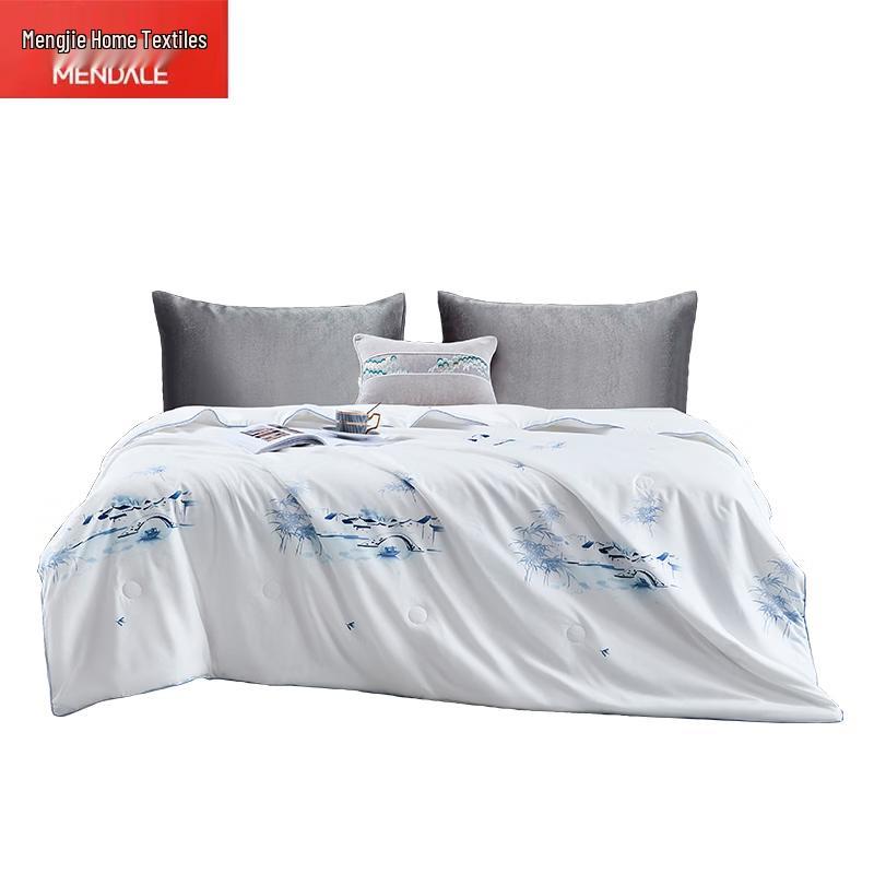 Mengjie New Chinese Style Printed Quilt - Ink Wash Jiangnan