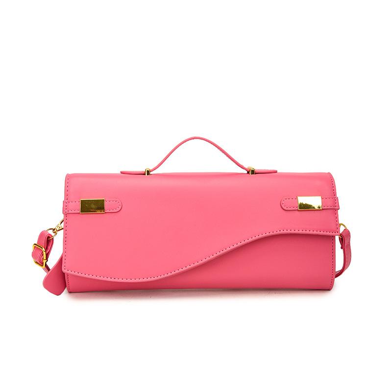 New portable oblique span bag women's high-end fashion retro shoulder bag portable women's baguette bag