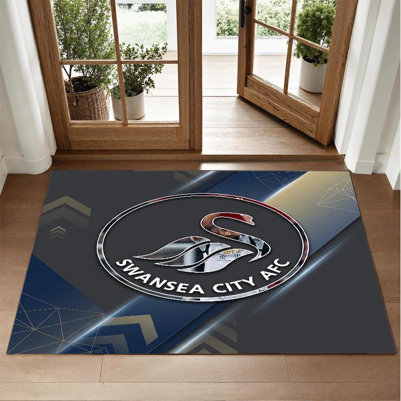 Swansea City Design Crystal Velvet Rug Soft Decorative Mat for Bedroom Entrance