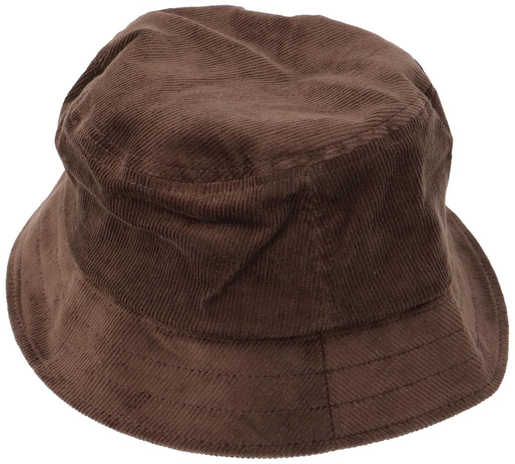 Unisex Bucket Hat QORDA Hat Dark Chocolate [Picture] (Corduroy) [SB226P / HAT]