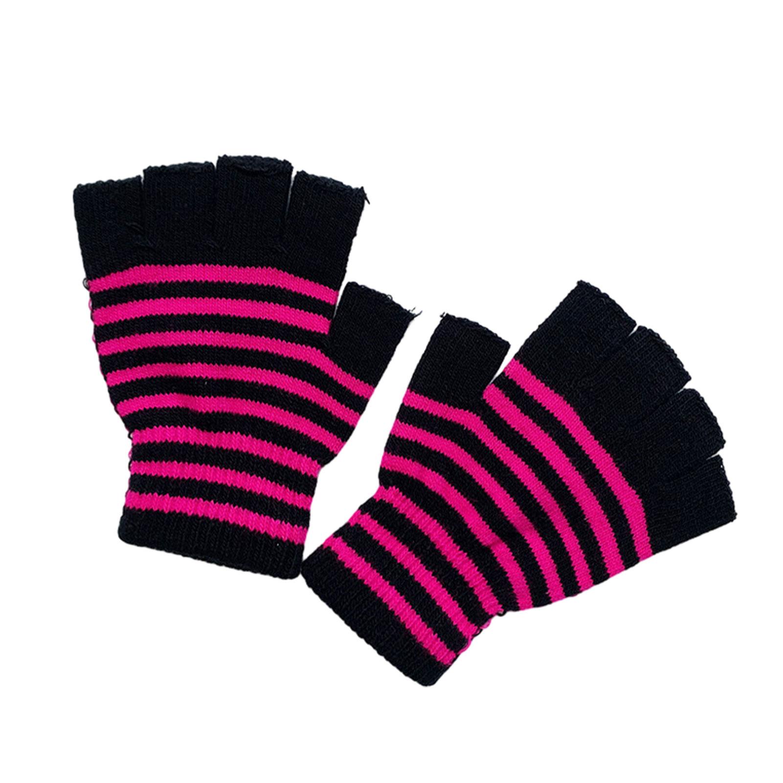 Теплые и удобные унисекс эластичные перчатки без пальцев универсальные и легко чистятся розы красного