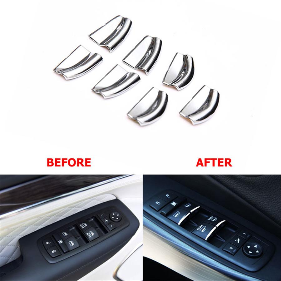 

New Car Window Master Switch Button Cover Trim Fit For Jeep Grand Cherokee 2011-2021