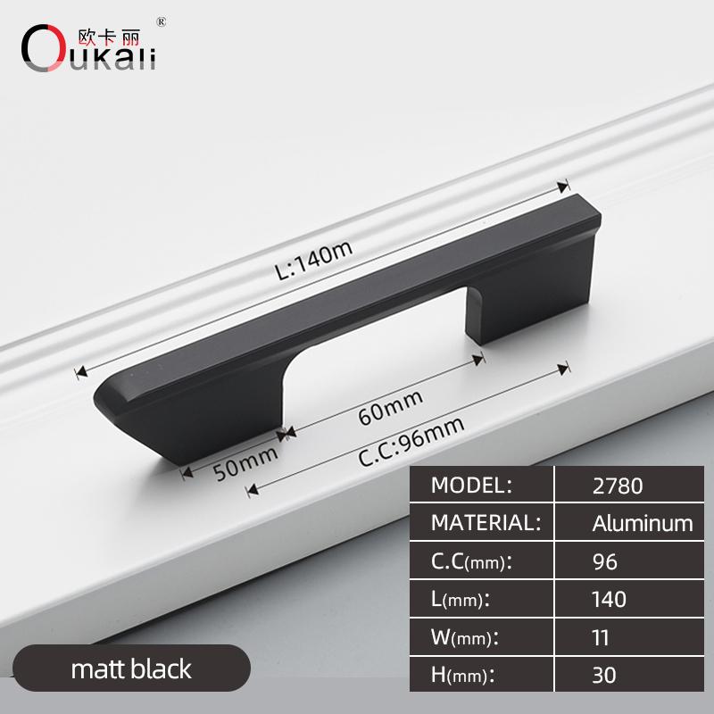 High Quality Luxury Hardware Cabinet Furniture Kitchen Drawer Dresser Pull Aluminium Profile Wardrobe Long Room Handles