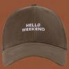 Letter Hello Embroidered Weekend Baseball Cap Peaked Caps Breathable Hat Gifts