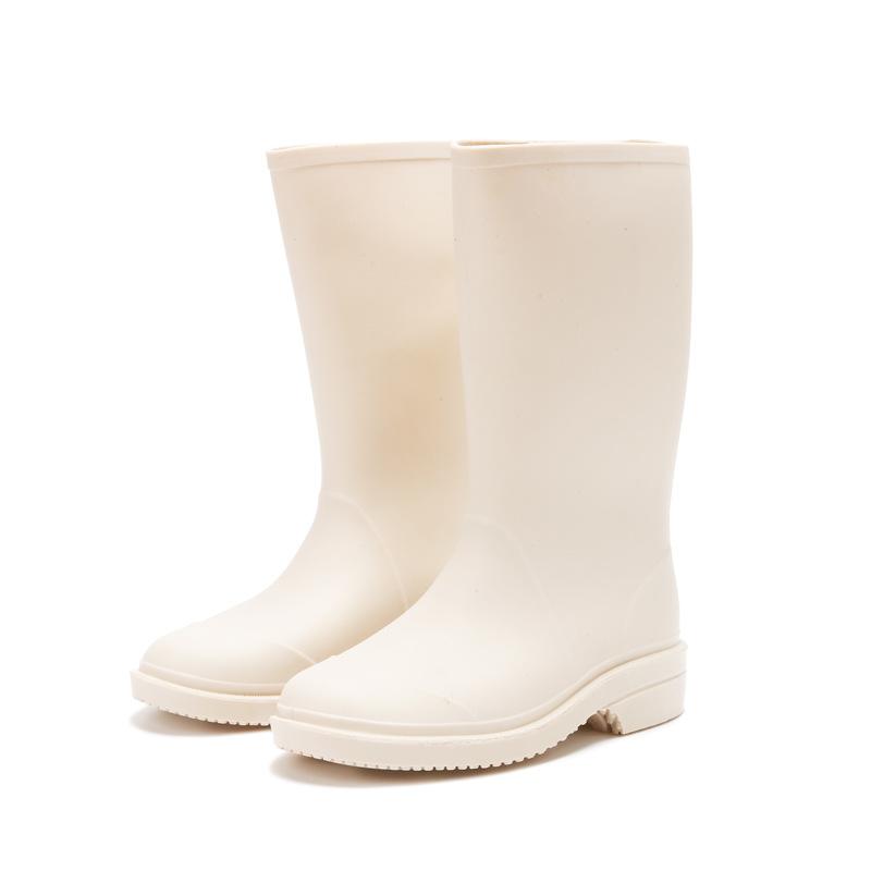 Ladies' fashionable new midsole rain shoes with PVC anti slip waterproof and wear-resistant sleeve shoes and rubber shoes