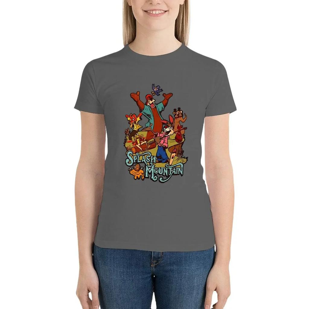 Splash Mountain Song of the South Cartoon T-Shirt plus size tops summer tops Women's clothing