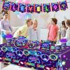 142pcs 9th Video Game Birthday Decorations for Boys 9th Gaming Birthday Party Supplies Tableware 9th Video Game On Plates Napkins Banner Tablecloth