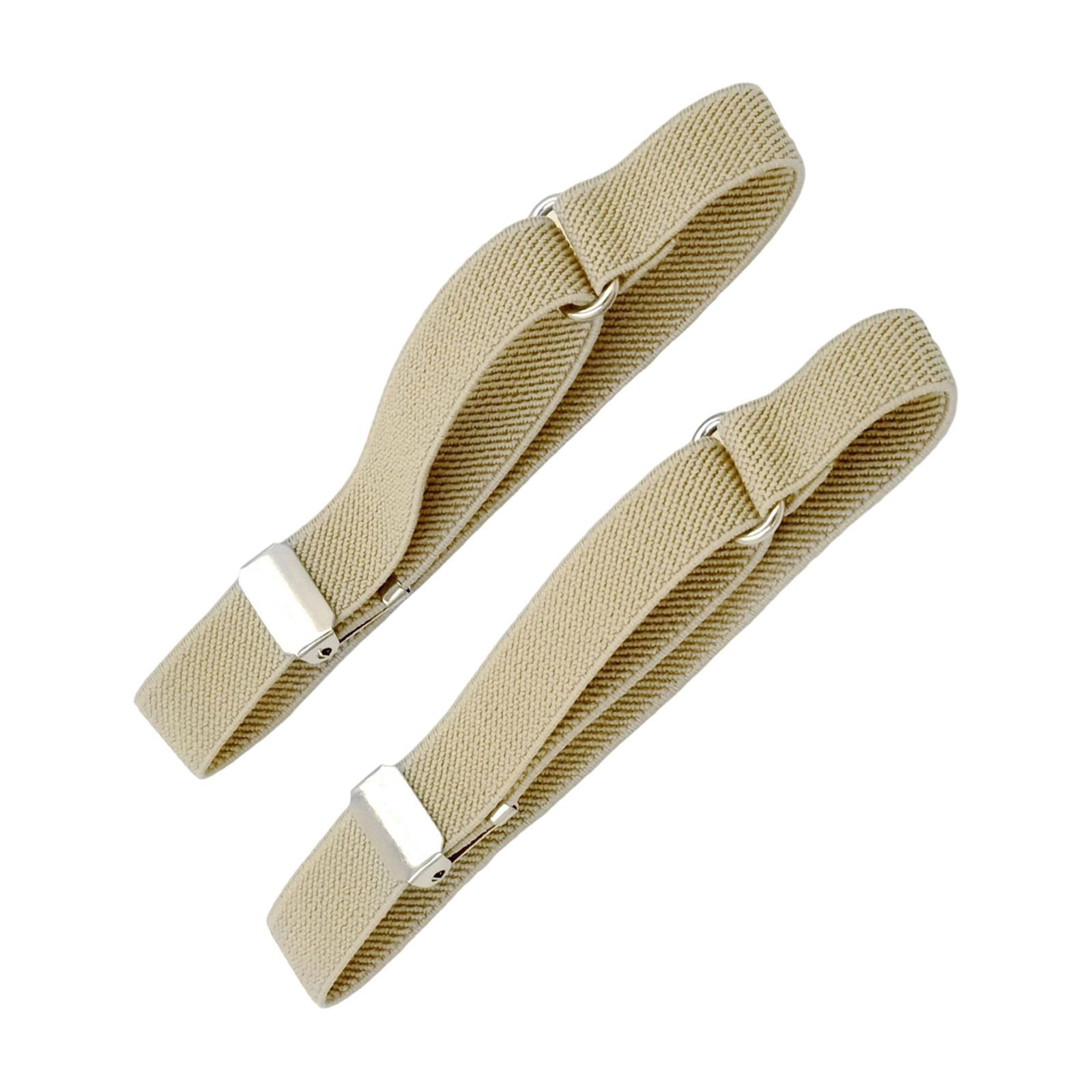 

Регулируемые мужские женские подвязки для рукавов рубашки для формальной работы, повседневные держатели рукавов рубашки, подвязки, эластичные металлические нарукавники бежевый