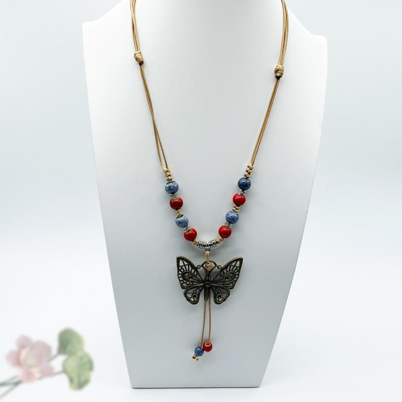 Accessories, Jewelry, Woven Beaded Sweater Chain, Ceramic Necklace, Female Niche Feeling Does Not Fade