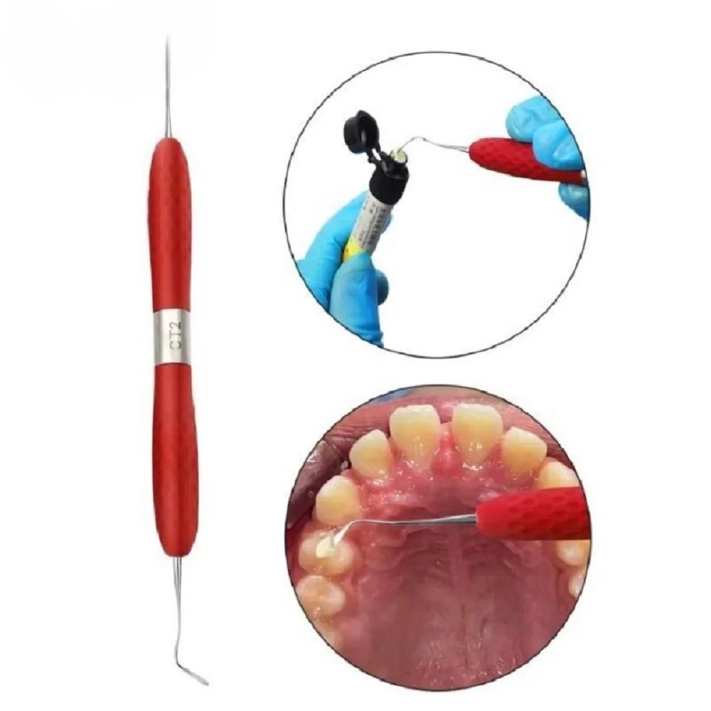 7Pcs/Set Dental Resin Filler Set Plastic Dresser With Silicone Handle Aesthetic Restoration Kit For Resin Knife Spatula Tool