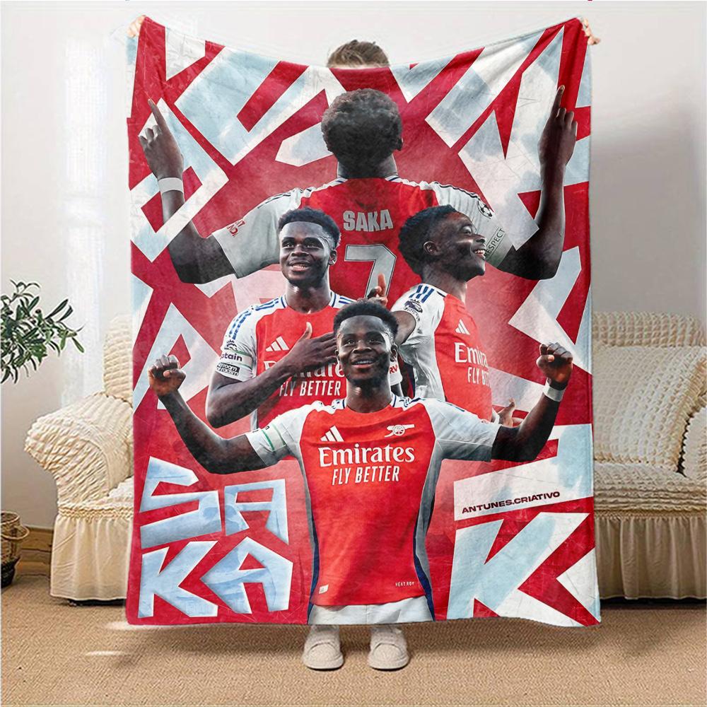 Arsenal Spieler Jubel Decken Flanell Bedruckt Atmungsaktiv Warm Überwurfdecke für Zuhause Büro Bettwäsche 0708a30