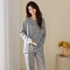 Pure cotton pajamas for women, spring and autumn with pads, long-sleeve minimalist bear high-end loungewear set, 1011 new arrival