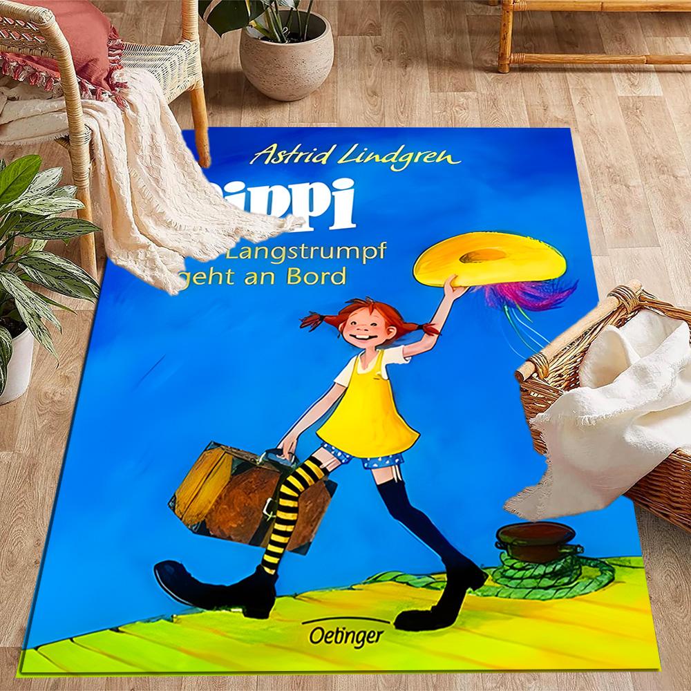 Girl Near House. Floor Rug Office Rug Perfect for Living Rooms Dining Room Bedrooms Study room Antislip Carpet Decorate Offices