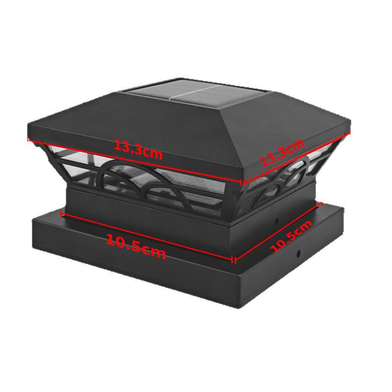 Dual Color Solar LED Garden Pillar Light for Courtyard and Fence