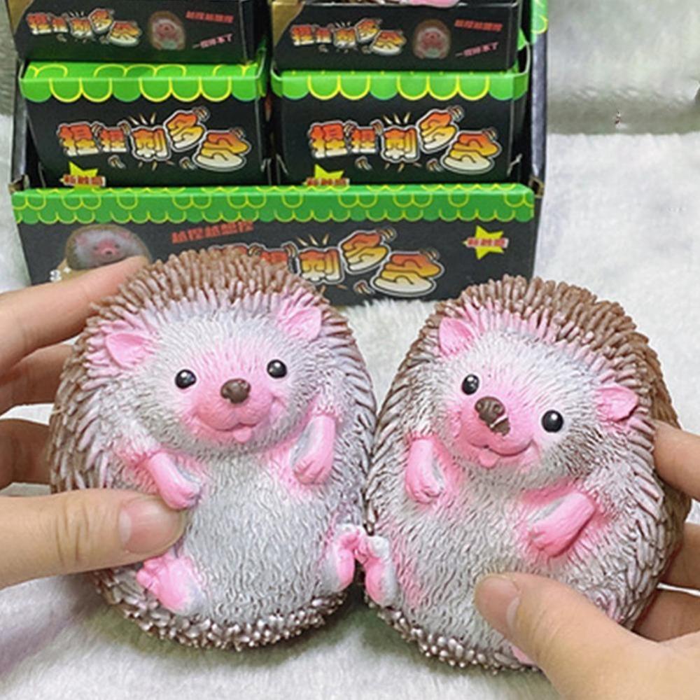 TPR Cartoon Hedgehog Decompression Toys Animals  Stress Ball   Grip Training