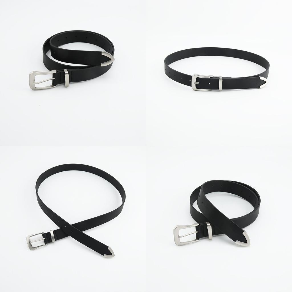Vintage Women's Belt New Casual Leather Belt Retro Simple Match Denim Belt Ins Wind Black In Stock