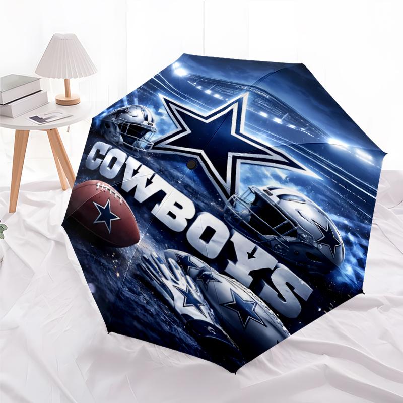 Printed Dallas Cowboys Folding Umbrella,Outdoor,Leisure,And Travel Umbrella,Durable Umbrella Fabric,Birthday And Holiday Gift