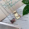 Valentine's Day Red Love Envelope Box Necklace Opening and Closing English Words I Love You Proverbs Necklace