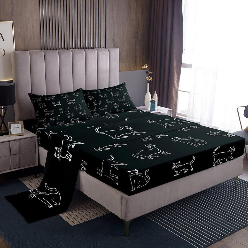 Gamepad Taekwondo Pattern Bed Hat Four-Piece Bedding Set Bedroom Dormitory Bedding Decoration