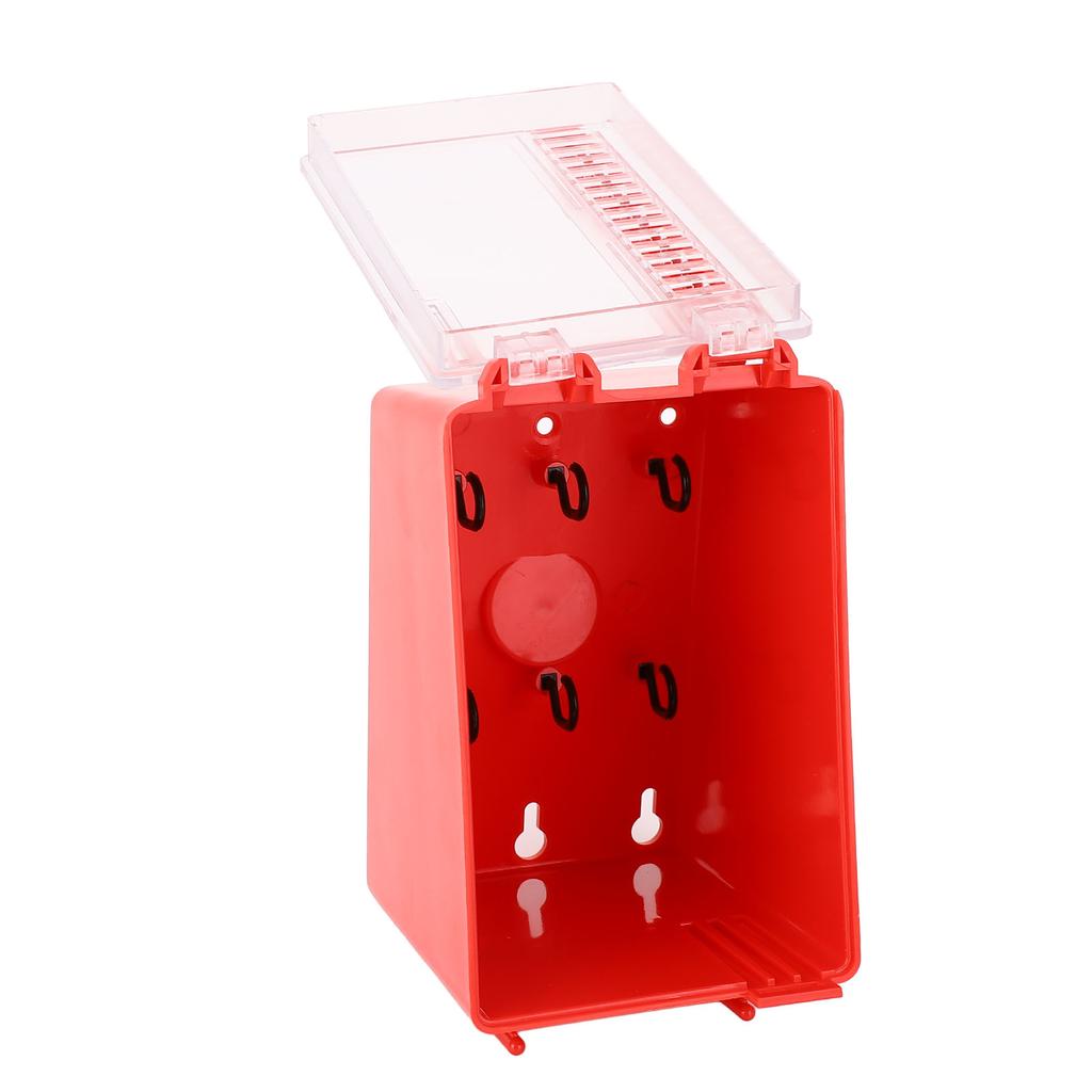 Lockout Tagout Box Portable Wall Mount Group Lock 8 Hole Key Station with Transparent Panel