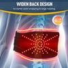 Heating Vibration Waist Massage Belt Red Light Hot Compress Waist Support Brace Cordless Waist Back Massage Lumbar Support Belt