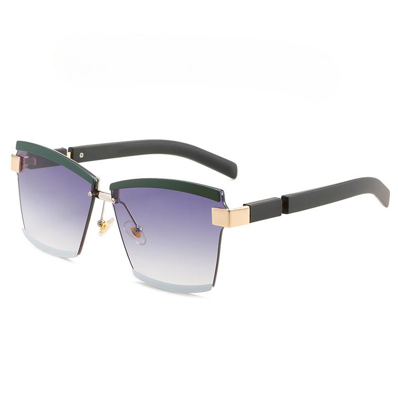 Rimless Sunglasses Square Women Inspired Multi Tinted Fashion Shades Vintage Glasses