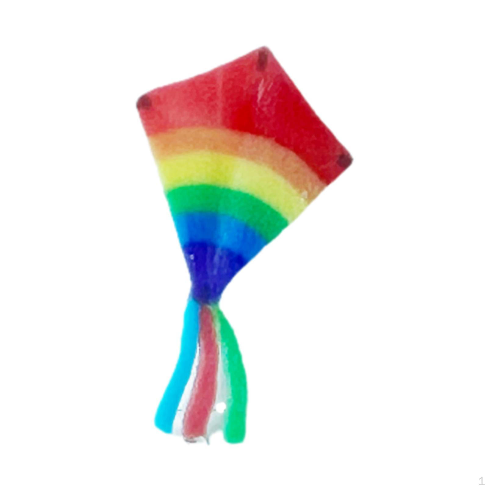 

1/64 Miniature Kite Model Collectible for Diorama and Display Cases Scene Lightweight Rainbow