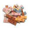 10Pcs Multicolor Rectangle Heart Leather Labels For Garments Tag Sewing Supplies Handmad Materials Diy Crafts Decor