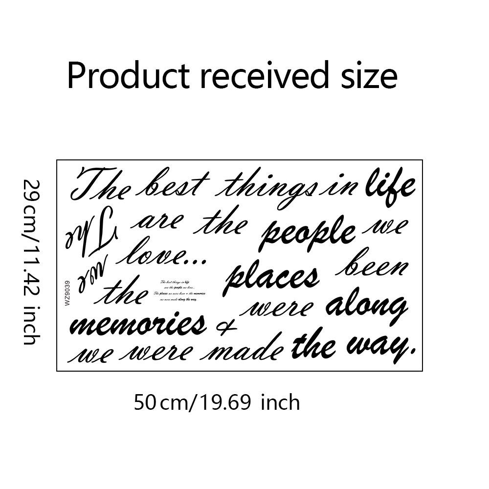 WZ9039 English Proverbs Bedroom Living Room Entrance Home Background Landscaping Decorative Wall Sticker