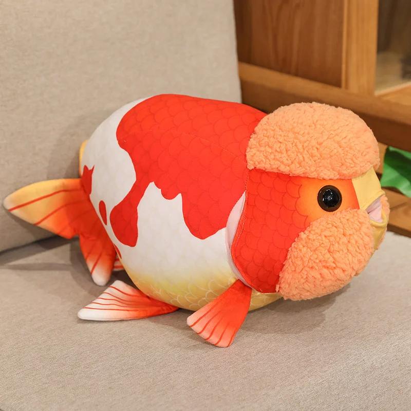 Neue Realistische Bunte Goldfisch Plüschtiere Niedliche Dicke Hübsche Goldfisch Puppe Lustiges Wurfkissen Heimdekoration Kinder Geburtstagsgeschenk 50cm