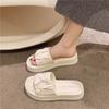 French High-grade Platform Slippers Female Summer Outside Wear 2025 New Non-slip Increase Fashion Explosion Muffin Flip-flops