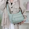 Waterproof Nylon Crossbody Bag for Women Multi Pocket Shoulder Handbag with Wide Strap