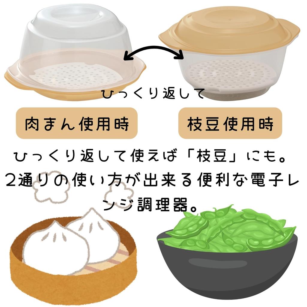 Inomata Chemical Fluffy Meat Bun Steamer with Made In Steams Edamame and Other Keeps Food Hot In the Easy To 1720 (Inomata-k) Steamer, Rack, 2-Pack,