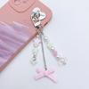Fashion Star Bowknot Butterfly Hanging Pendant Sweet Phone Strap Bag Decoration Portable Hanging Lanyard for Girls Women