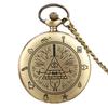 Weird Town Vintage Pocket Watch Triangular One-Eyed Bronze Necklace Watch Creative Flip Vintage Pendant Pendant Watch