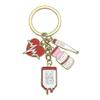 Heart-shaped Syringe Stethoscope Keychain with Nurse Cap Pendant Ornament