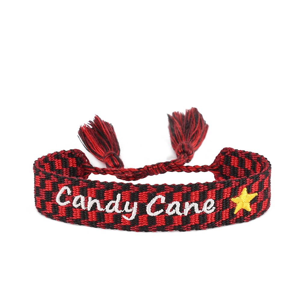 Christmas Tree Tassel Bracelet - Handwoven Creative Logo Design