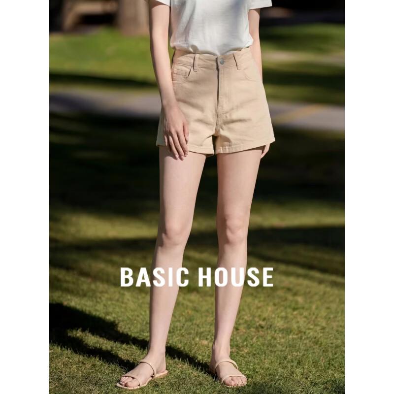 Basic House Women s Khaki Cotton Casual Shorts S
