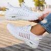 Women's Casual Chunky Platform Sneakers Anti-Slip Walking Shoes for Women Breathable Knitted Running Sneakers Lightweight Lace-Up Work Tennis Shoes