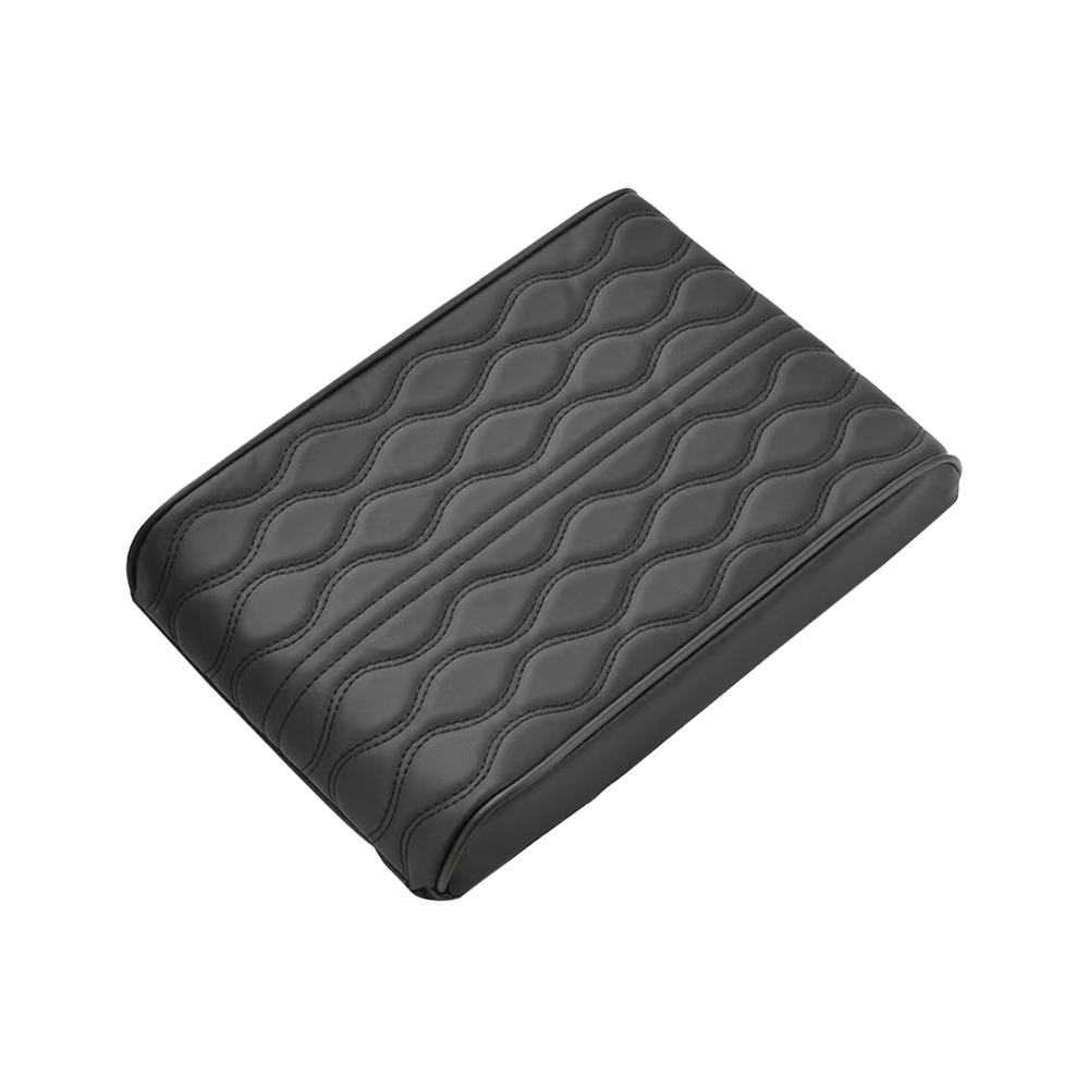 

Подлокотники для автомобиля Чехол для ящика для хранения Накладка с вышивкой из искусственной кожи Коврик для подлокотника автомобиля Центральная консоль Защитная подушка для подлокотника чёрный