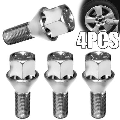 4x Alu-Radmuttern M12 x 1,5 17mm Sechskant Kegelbund