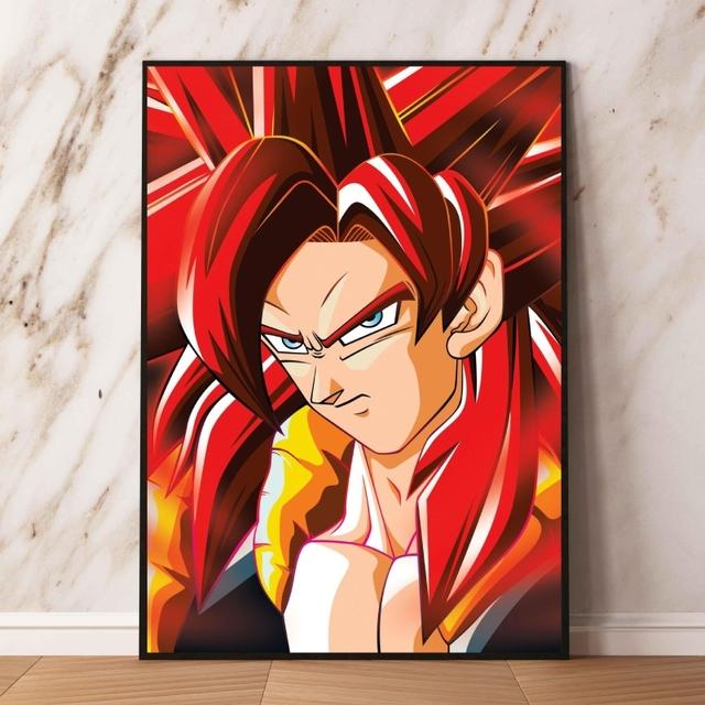 Peinture d'art sur toile Dragon Ball, cadeau d'ami Vegeta, décoration de chambre d'enfant classique