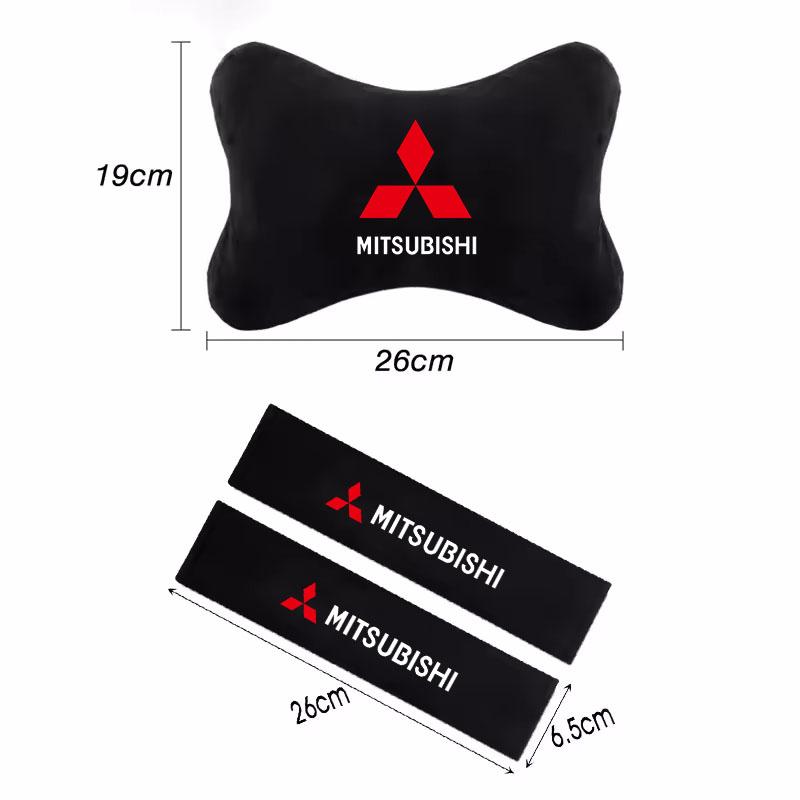 Appui-tête de siège Oreiller pour le cou Ceinture de confort souple Épaulettes pour Mitsubishi Asx Lancer 10 Outlander Xpander Pajero 4 Montero V73