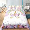 Unicorn Cute Bedding Set Single Twin Full Queen King Size Polyester Bedroom Duvet Cover Aldult Kids Comforter Quilt Cover Set