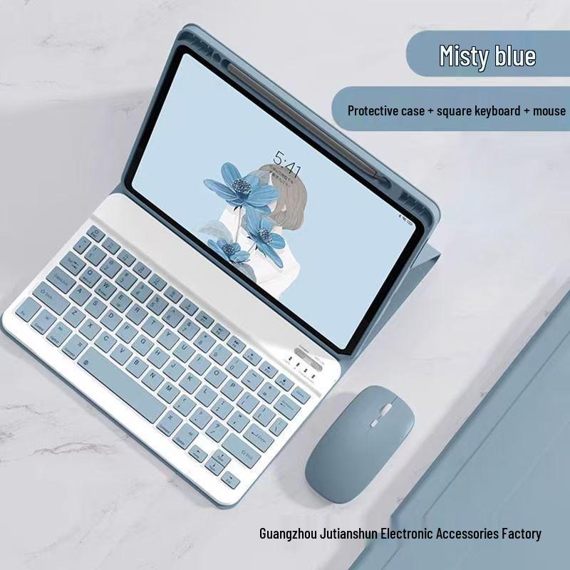 Compatible Protective Leather Case with Bluetooth Keyboard for iPad 11th Gen A16 Tablet - Spanish Layout.