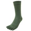 Gutsman Thinnest Organic Olive Drab Five-Toe Socks, Self-Defense Force, Cotton, Deodorizing, Medium, 25-27cm,