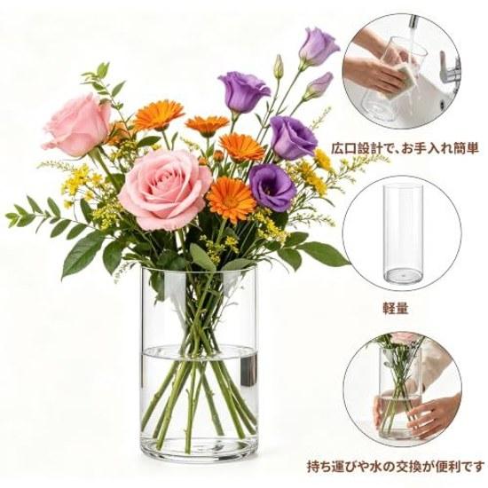 Vase Unbreakable Transparent Flower Acrylic Stylish Elegant Large Interior Container Hydroponics Ikebana Artificial Flowers Suitable Decoration Living