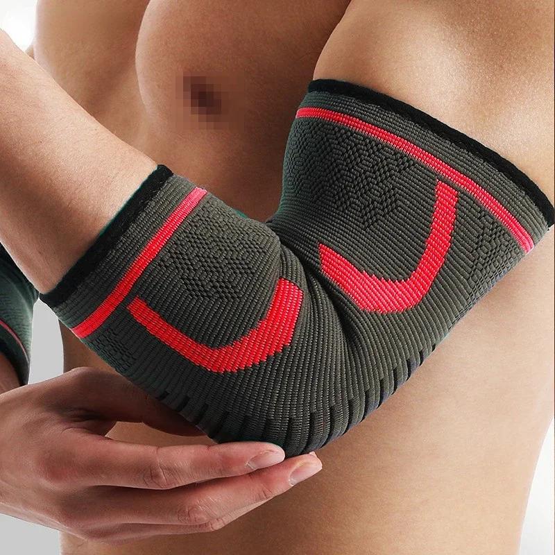 

1 шт., спортивный налокотник для бадминтона, баскетбола, оборудование для фитнеса, эластичный дышащий налокотник, грелка для артрита, аксессуары для спортзала M чёрный